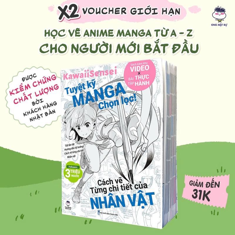  Sách Tuyệt Kỹ Manga Chọn Lọc! Cách Vẽ Từng Chi Tiết Nhân Vật - KawaiiSensei 