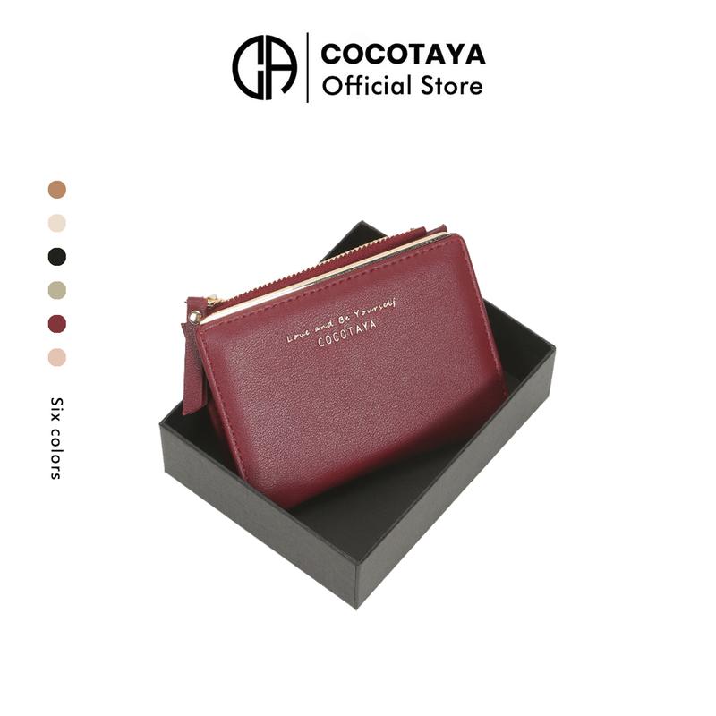 COCOTAYA Erica Pocket Ví Nữ Ngắn, Phong Cách Mới, Ví Tiền Xu Gấp Gọn, Ví Đựng Thẻ Thời Trang, Dành Cho Nữ