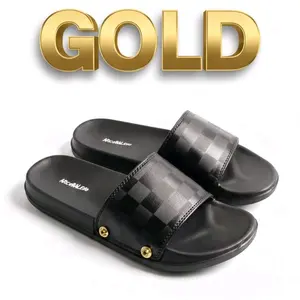 Sandal Slide Slip On Empuk Nyaman Anti Selip Karet Kekinian Sandal Selop Pria Premium Sendal cowok keren