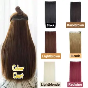 Hair Clip Rambut Palsu Lurus Panjang 60cm - Extension