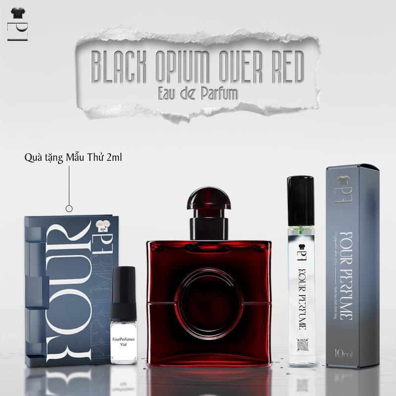   Quà tặng 1 Vial  Nước Hoa Nữ Blach Opjum Over Red  EDP  Chính Hãng Chiết 10ml - Gợi cảm Lôi cuốn Quyến rũ 