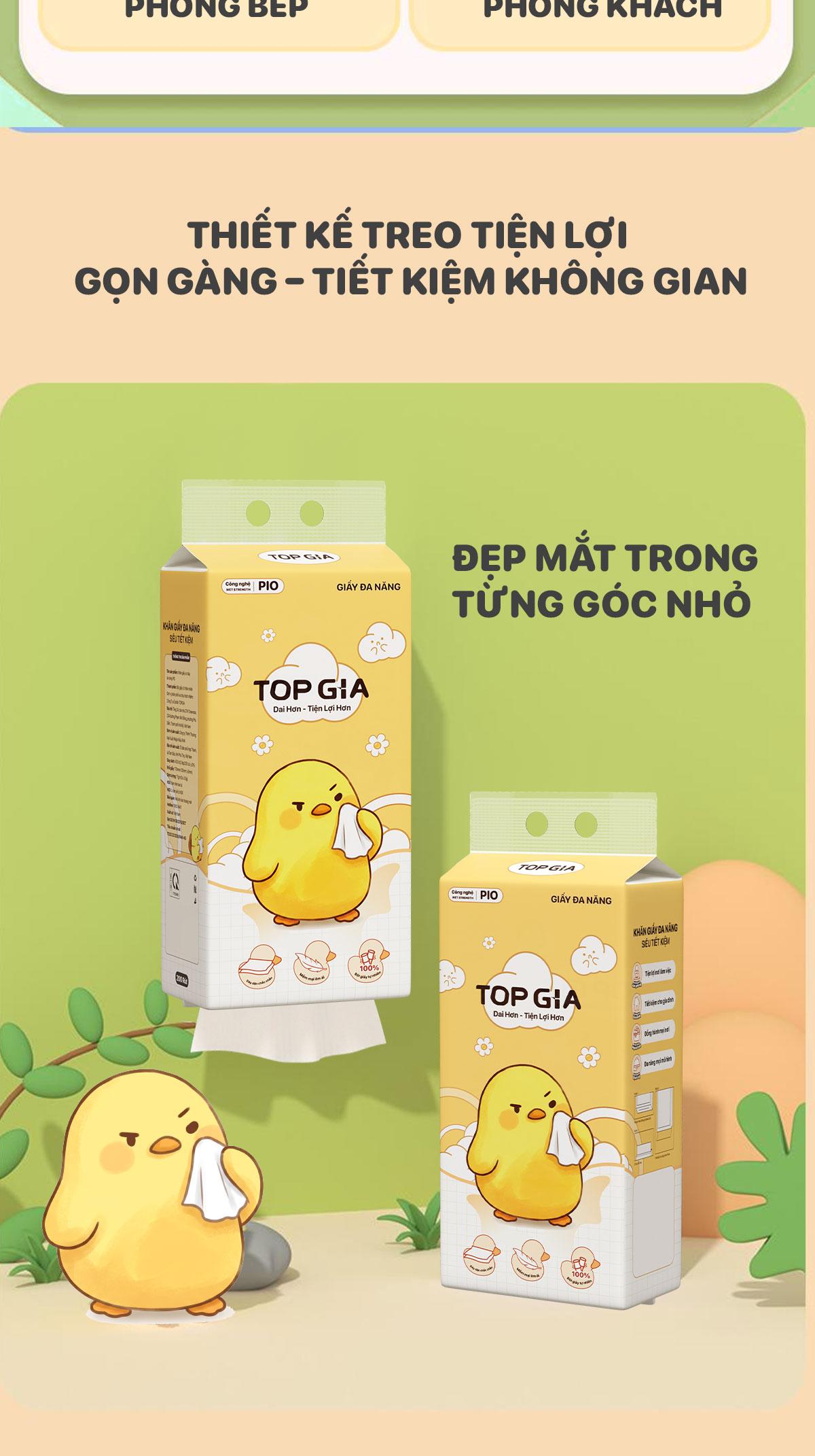 [XẢ KHO] THÙNG 5 BỊCH Khăn Giấy Pio TOPGIA, Tặng Móc Treo Tường, 200 Lần Rút Siêu Dai 130x170mm khăn giấy cao cấp TOP GIA, giấy dai hơn bền chắc hơn mềm mịn hơn, khăn giấy vệ sinh ĐẠT QUY CHUẨN CỦA BỘ CÔNG THƯƠNG VTG03