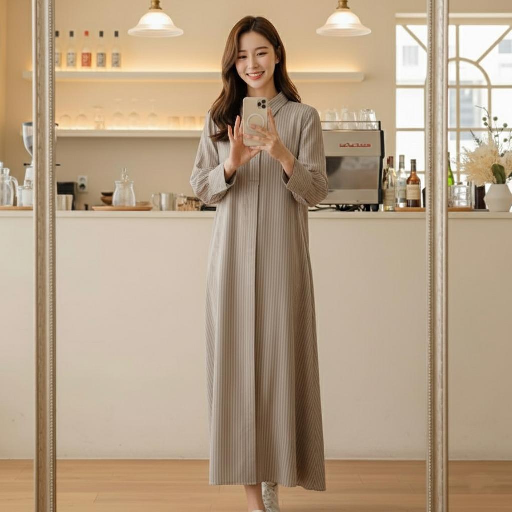 MT - EMMA GAMIS STRIPE SALUR RAYON VALENCIA SIZE XL, XXL BAJU MUSLIM WANITA MT - EMMA GAMIS STRIPE SALUR RAYON VALENCIA SIZE XL, XXL BAJU MUSLIM WANITA