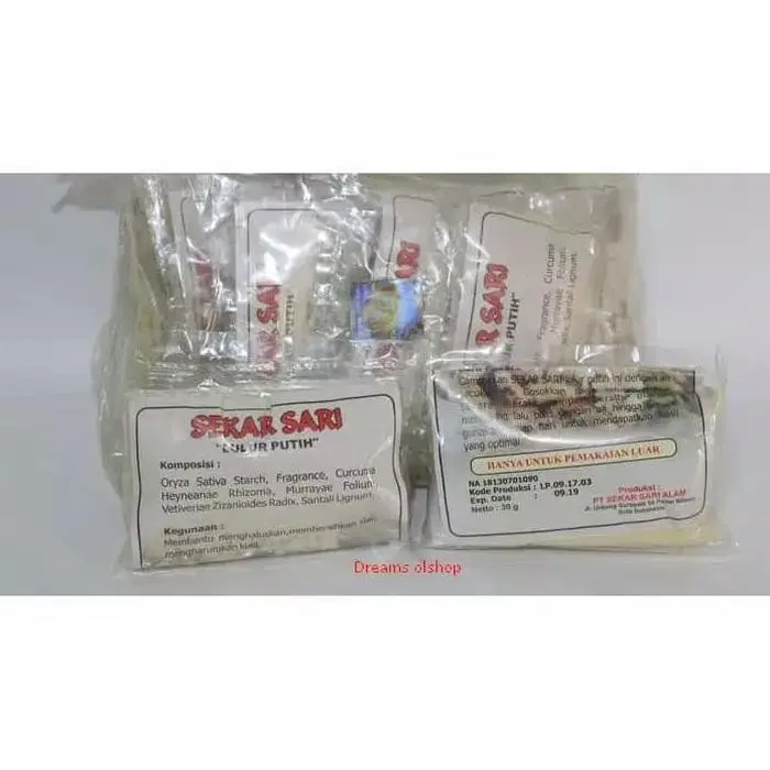 lulur putih sekar sari 10 pcs