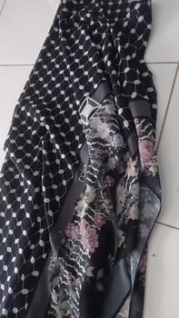 Product Review of NOLA- Khimar printing vol 33 hijab ceruty instant 2 layer Santai Ceruti Layer Panjang Soft Syari Muslim Kerudung Hitam from W**i 0