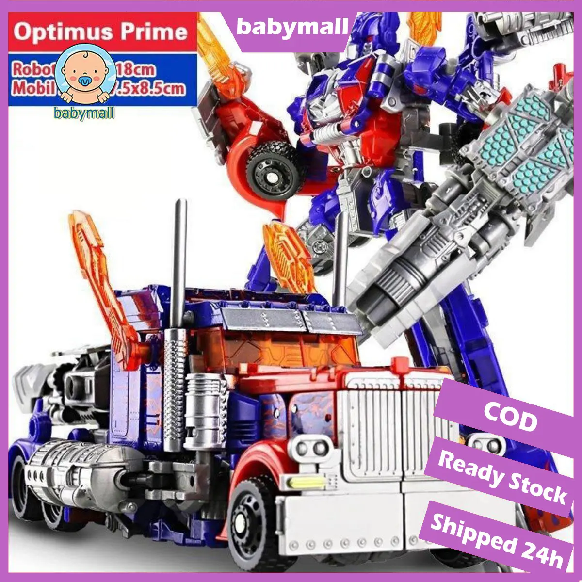 【24H+COD】Robot Transformer Optimus Primer Bumblebee Bisa Berubah Jadi Mobil Mainan Anak Gift Kids Toy Control