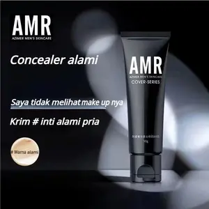 【AMR】Azimeier Krim BB Spesial Pria untuk Menutupi Bekas Jerawat Alas Bedak Cair Pria Warna Natural