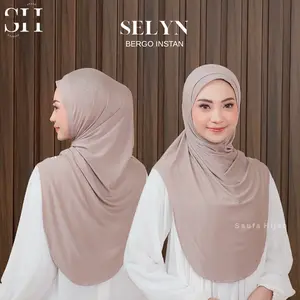 Saufa Hijab-Hijab Instan Jisoo Kaos Rayon Premium Selyn Kerudung Bergo Instan Syar'i Malay