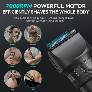 Kensen Professional Wireless 3 in 1 Hair Trimmer Shaver Clipper Mesin Cukur Potong Gunting Rechargeable Kumis Jenggot 5