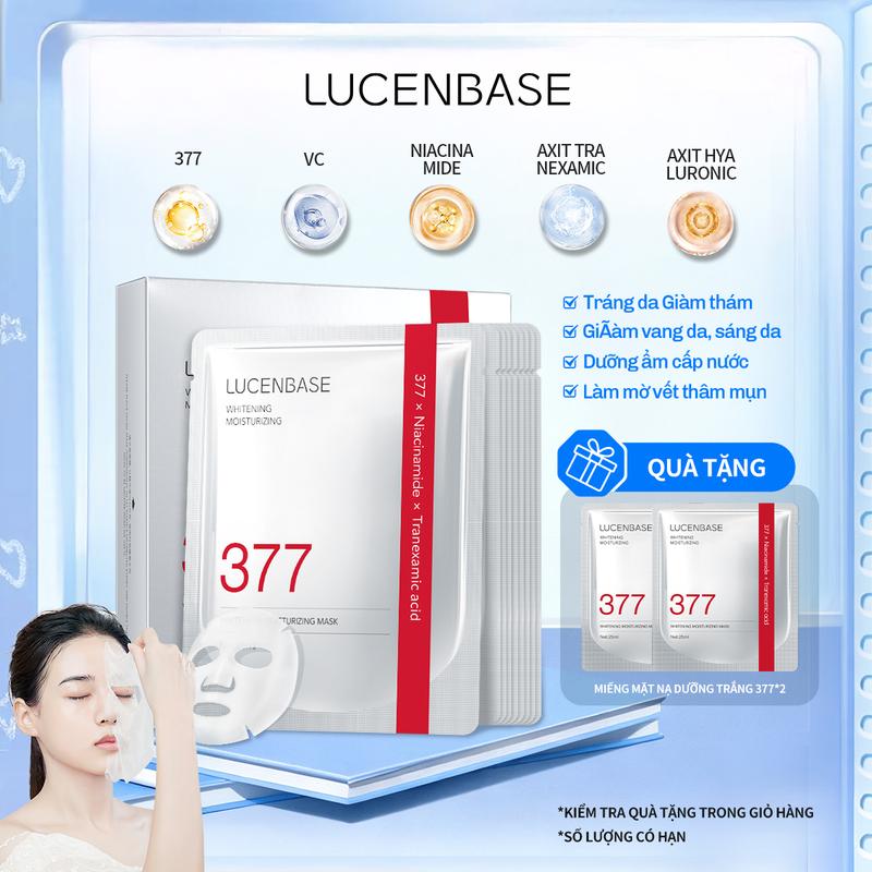 Độc quyền live Lan Anh 1 Hộp Mặt Nạ Dưỡng Ẩm Làm Sáng Da LUCENBASE Symrise 377 25ml hộp 10 miếng