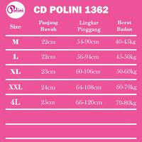 Gambar POLINI_SISCA Celana Dalam Wanita Best Quality Pakaian Dalam Wanita Nyaman Dipakai 1362 - 1Pcs CD 1362, M dari Polini_NEW Kota Administrasi Jakarta Barat 2 Tokopedia
