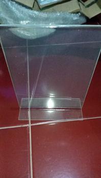 Product Review of Tempat Brosur A5 Potrait 2 Sisi Akrilik 2mm - Tent Holder / Tent Card Stand Display - Desk from M**g 1