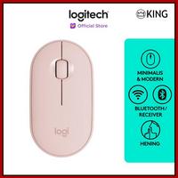 Gambar LOGITECH PEBBLE WIRELESS BLUETOOTH MOUSE M350S ORIGINAL - TONAL WHITE dari KING Laptop Kota Administrasi Jakarta Pusat 1 Tokopedia
