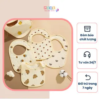 Yếm chữ U chất liệu muslin cho bé - Mebe