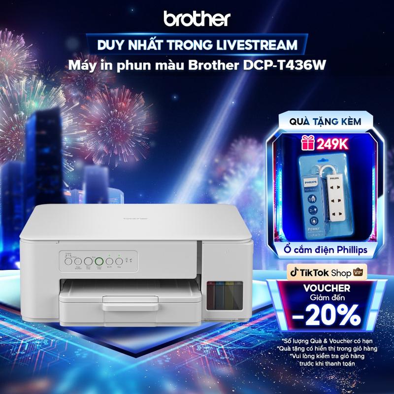 Máy in phun màu đa năng Brother DCP-T436W