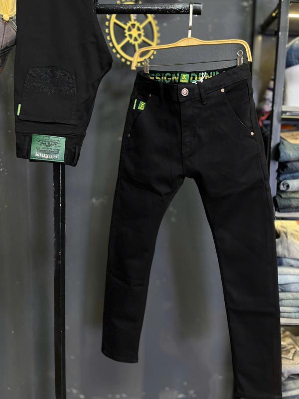 [GIÁ MỞ BÁN] [3K DENIM Jean Denim Guangzhou K2251] Quần Jean Nam Dài Màu Đen Mẫu Mới Túi Thêu Xéo Chi Tiết Như Hình J3875