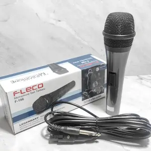 MIC KABEL MIKROFON FLECO F-196 / MIC KARAOKE / MIC LEGENDARY VOKAL FLECO F-196 Kabel Tebal Kuat
