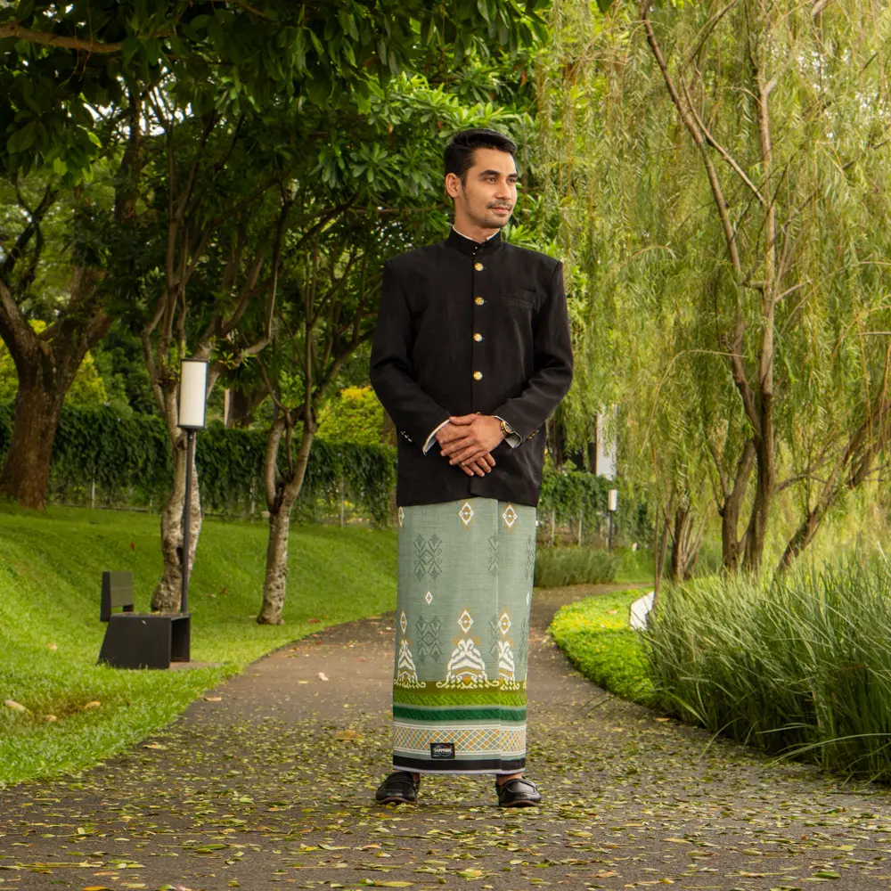 Sarung Sapphire Premium Timbul CCT - Kain Tenun Timbul Kembang Dewasa