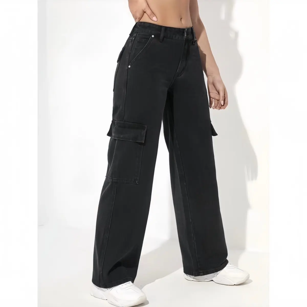 Cargo Jeans Tebal 13Os Kekinian Korean Style Size 27-42 Celana Panjang Cargo Jeans