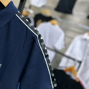 Kaos Kerah Buaya Darat Bahu Lis Bahu Full Bordir - Polo Bahan Katun Tebal & Nyaman High Quality