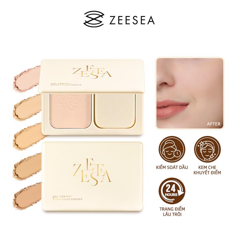  Phấn Phủ Nền ZEESEA Che Phủ Cao Kiểm Soát Dầu Lâu Trôi 24H Định Dáng & Dặm Lại Chống Mồ Hôi Thành Phần Tự Nhiên 8g 