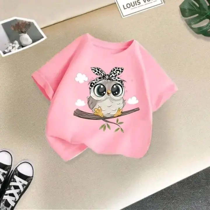 Kaos Anak-Anak Perempuan 1-9 Tahun - Fashion Anak-Anak Katun 4
