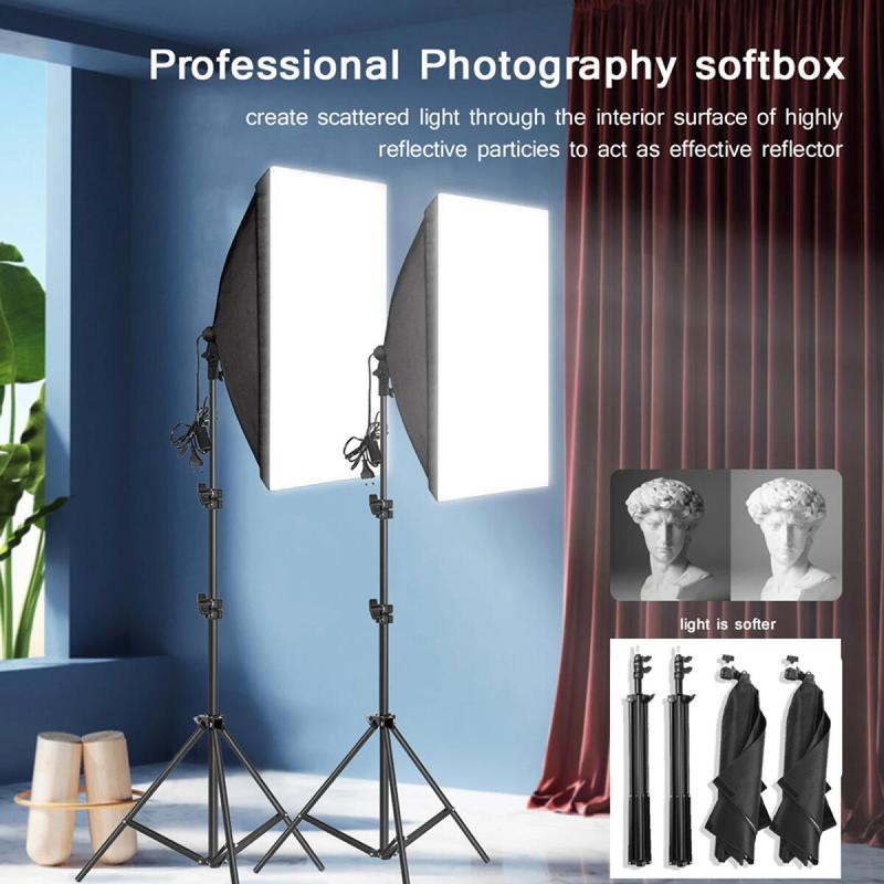 Package of 2 SET Photo Studio Softbox Video Lights Studio Photography LED light kit studio lighting softbox video lighting 0
