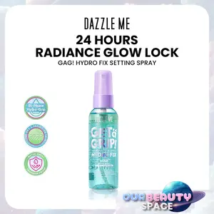 [NEW LAUNCH] DAZZLE ME Get A Grip! Makeup Setting Spray Hydro Fix Mengunci Makeup Terasa Halus dan Segar Hingga 24 jam Tahan