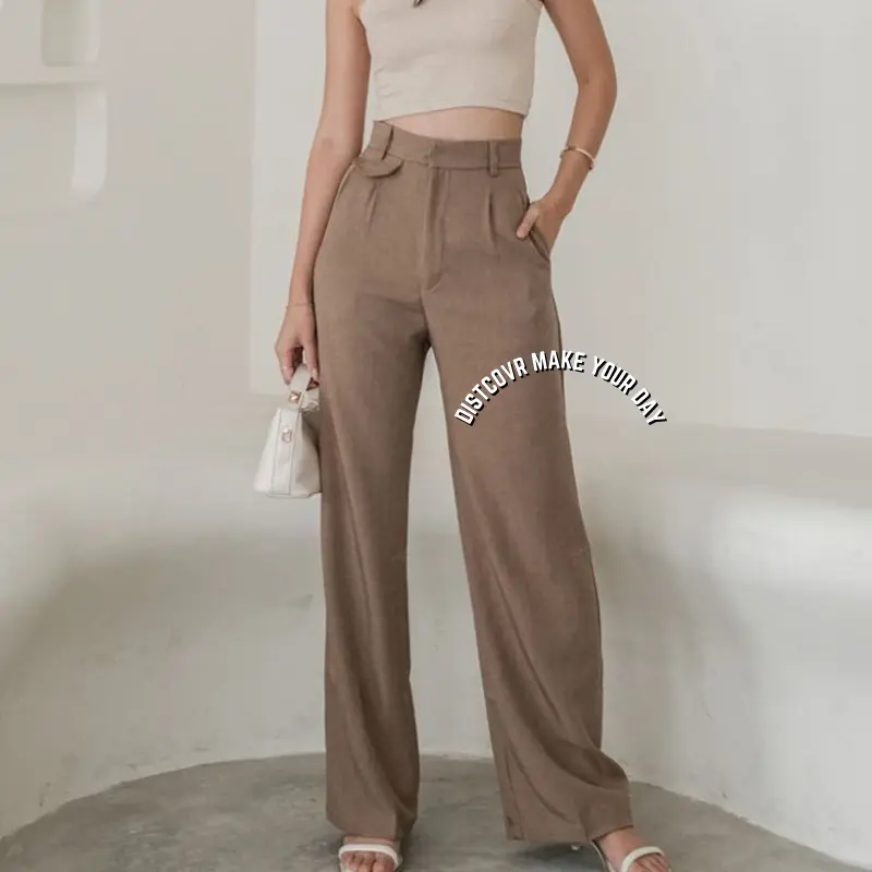 ALN STORE - ORO PANTS - Loose Pants Trousers celana kerja wanita kantor Celana Highwaist  Anti Kusut kulot wanita Panjang Formal Polyester 3