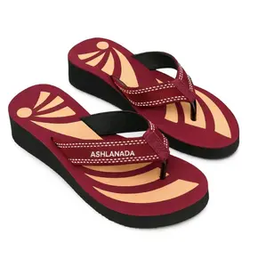 Sendal Wedges Wanita Spon EVA Motif Puzzel dengan Desain Elegan dan Nyaman