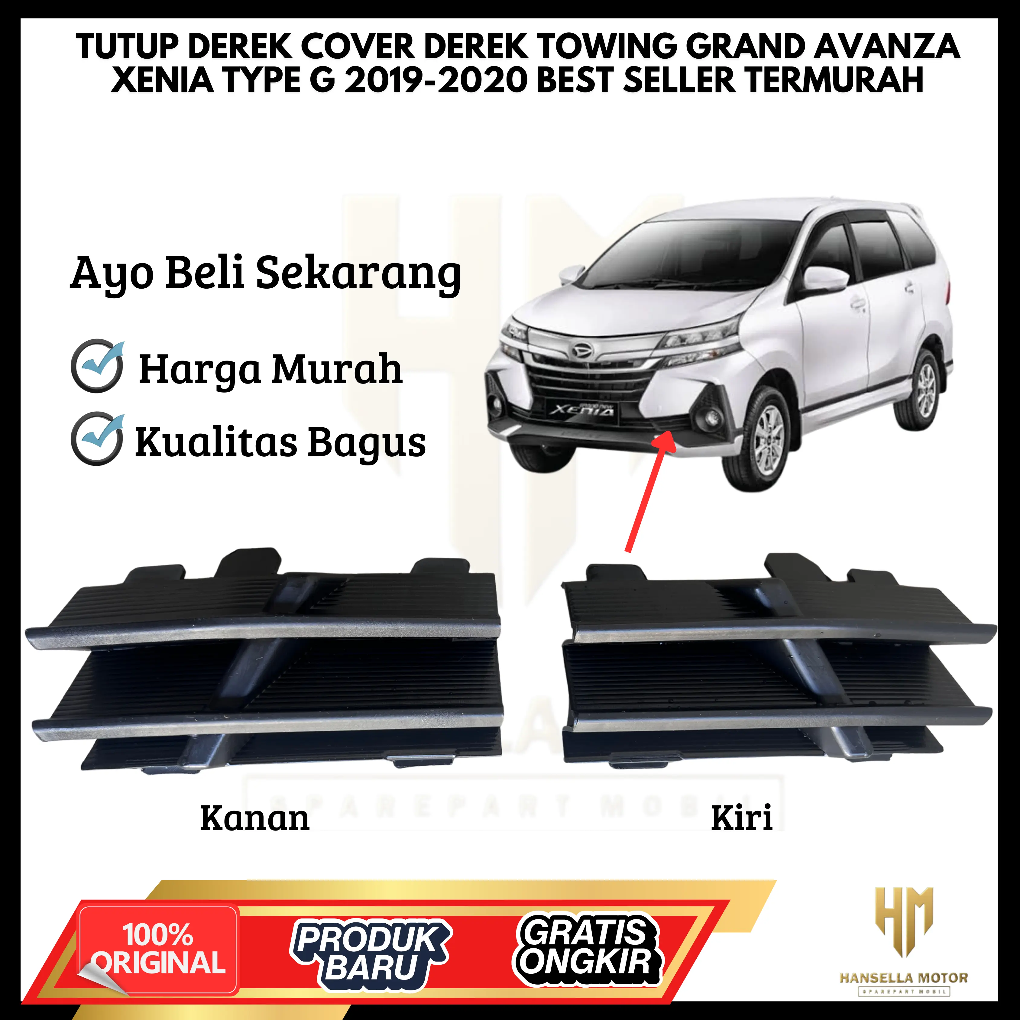 Tutup Derek Towing Grand Avanza Xenia Type G 2019-2020 Original Best Seller Termurah