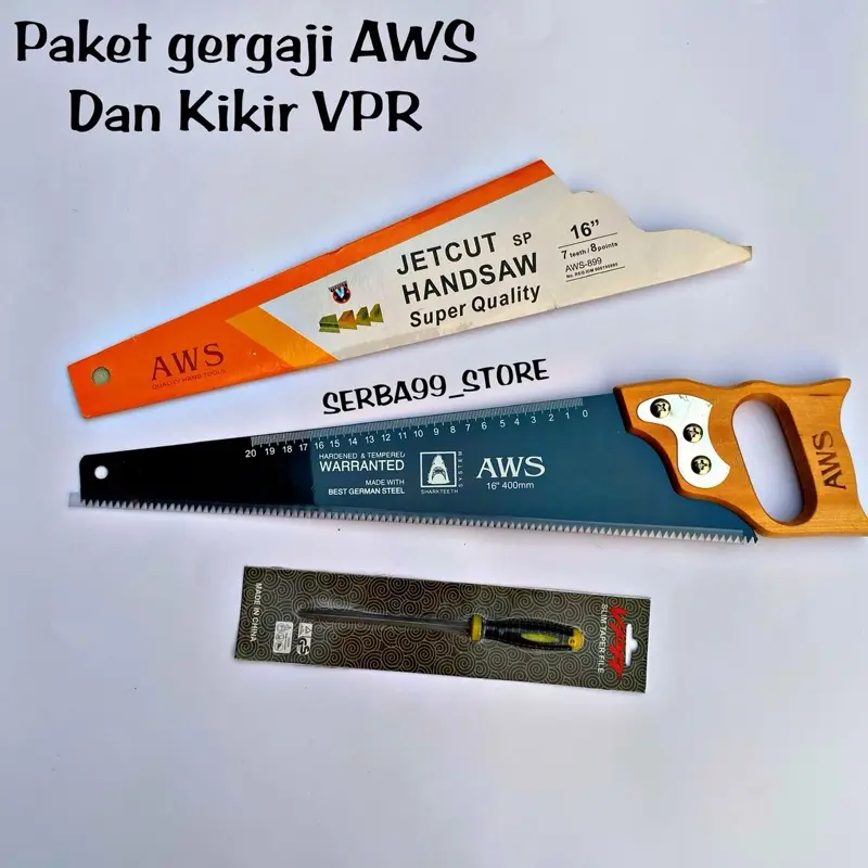 AWS Paket Gergaji AWS dan Kikir VPR Jetcut SP Handsaw Super Quality WARANTED Best German Steel