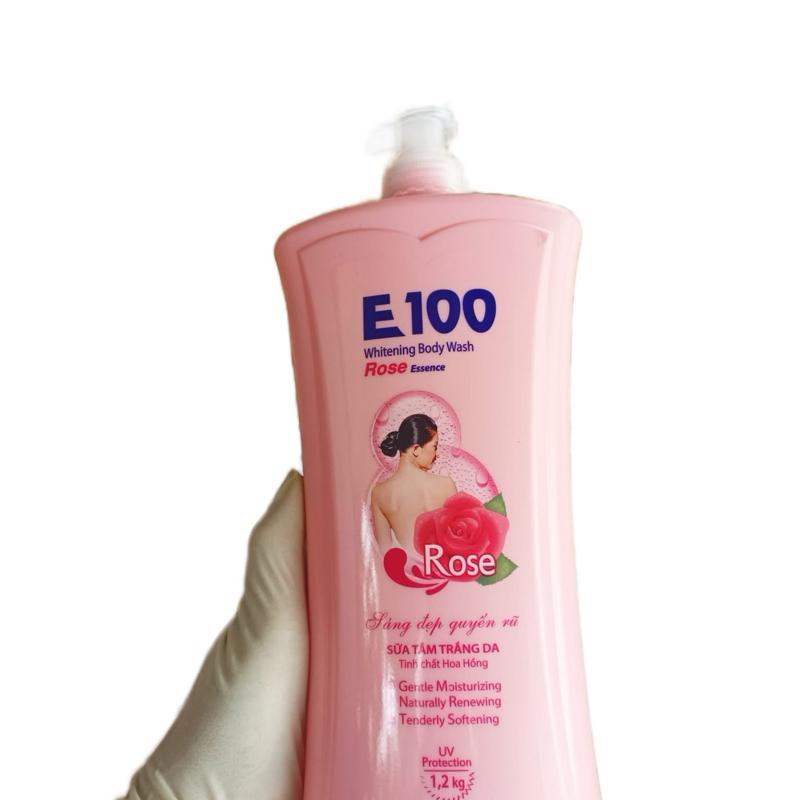 Sữa Tắm dưỡng ẩm E100 chai 1200ml giá rẻ vàng,hồng,trắng