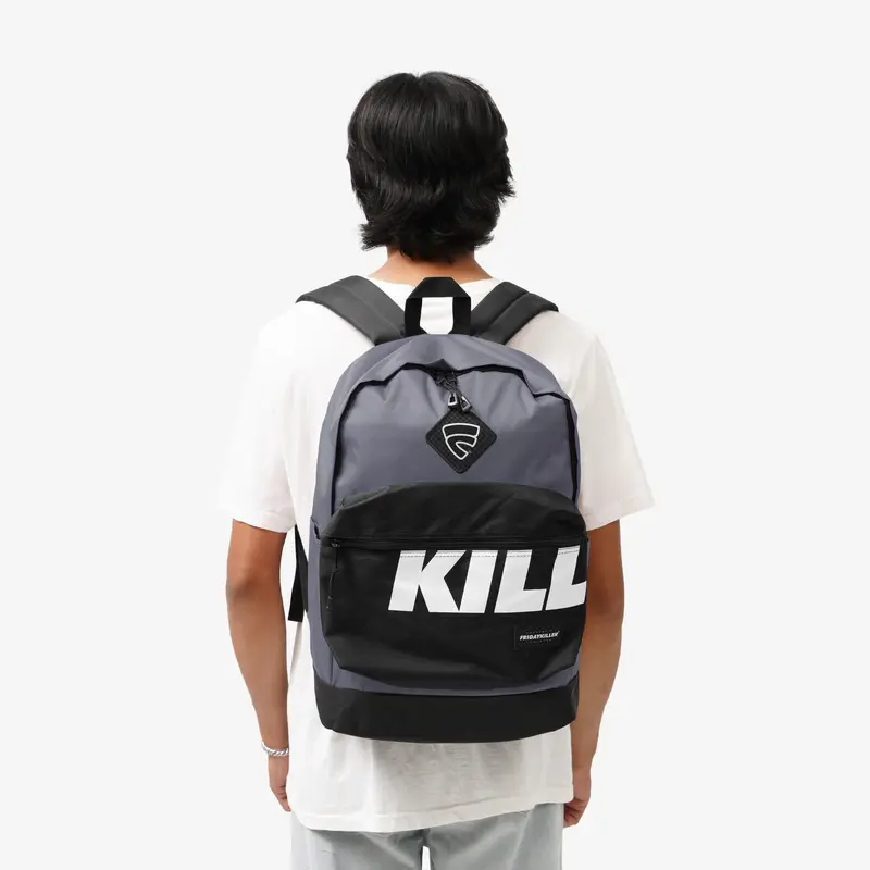TAS PUNGGUNG ABU - ABU HITAM UNISEX FRIDAY KILLER | ONADO #2 BACKPACK DARK GREY 0