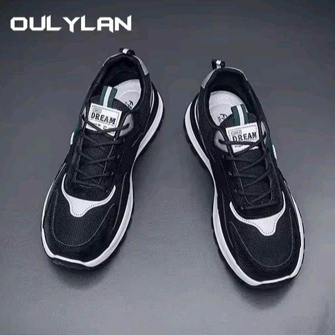 Sepatu pria sneakers model korea terbaru buat jalan santai Nongkorng joging Casual Shoes Wanita Snekers Kasual Hitam Black 2