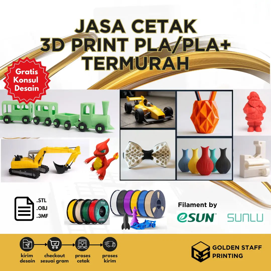 Jasa Cetak 3D Print PLA / PLA+ Termurah Berkualitas