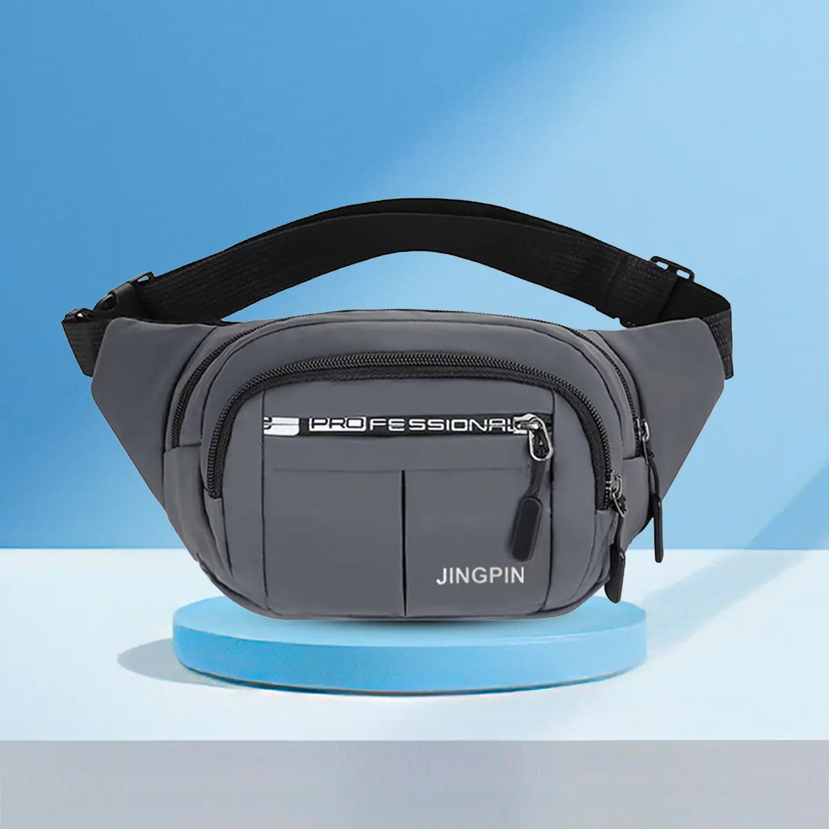 Tas Pinggang Waterproof Fashion Model Pria Tas Waistbag Polos Trendy Simpel Terbaru - LW-21