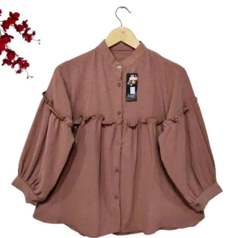 BLOUSE anak / Blouse Anak Perempuan / Blouse bahan Crinkle Airflow Premium usia 1-12 tahun Anak-Anak Model NAIRA 0