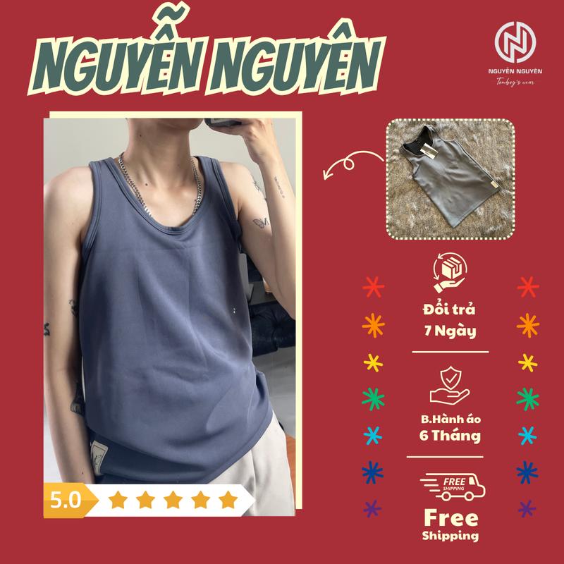 Áo Nịt Ngực Ba Lỗ Tròng Dài Nguỵ Trang - Áo Ba Lỗ Nịt Ngực Tomboy Dáng Dài Thun Trơn Cotton Trắng Đen Nam Tròng Cổ Thể Thao Gym Bigsize Form Suông Nguyễn Nguyên