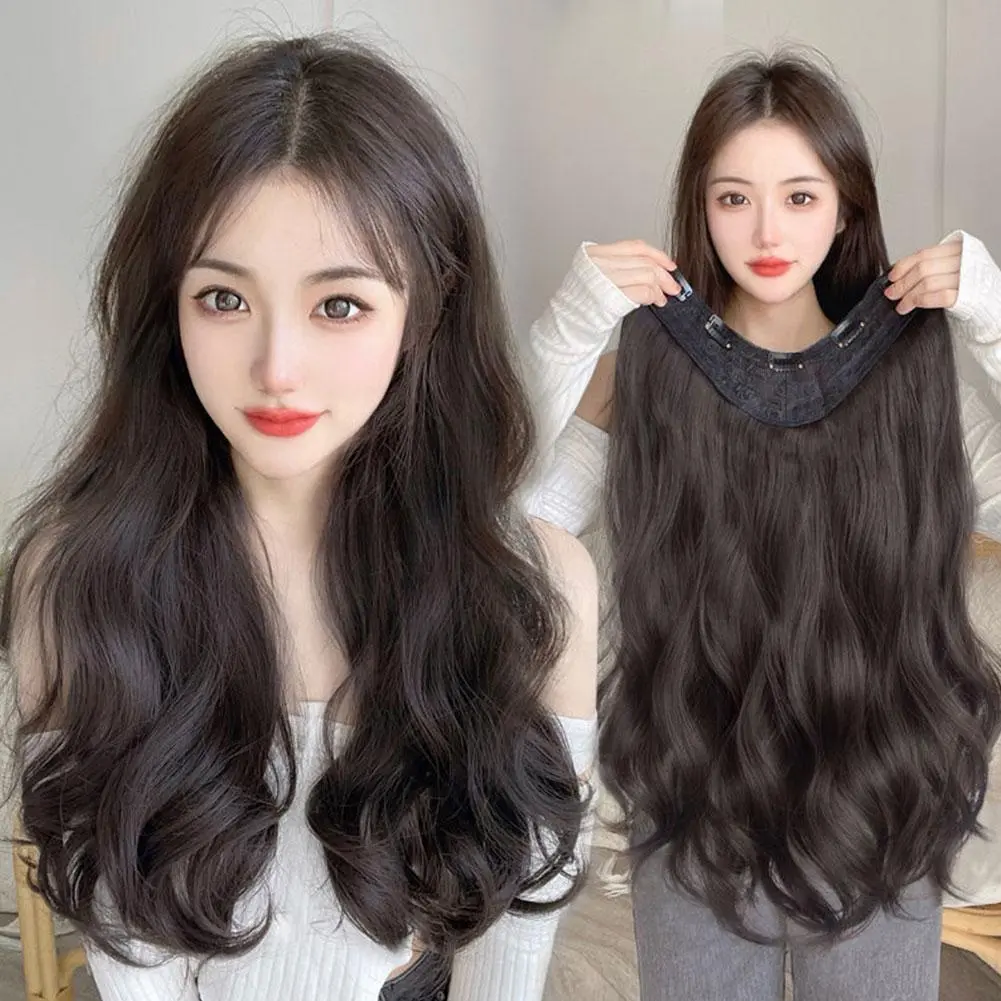 Wig Big Wave Hair Extension Piece Fluffy Large Wave Hair Extension Hair Piece Natural Wig L3L2