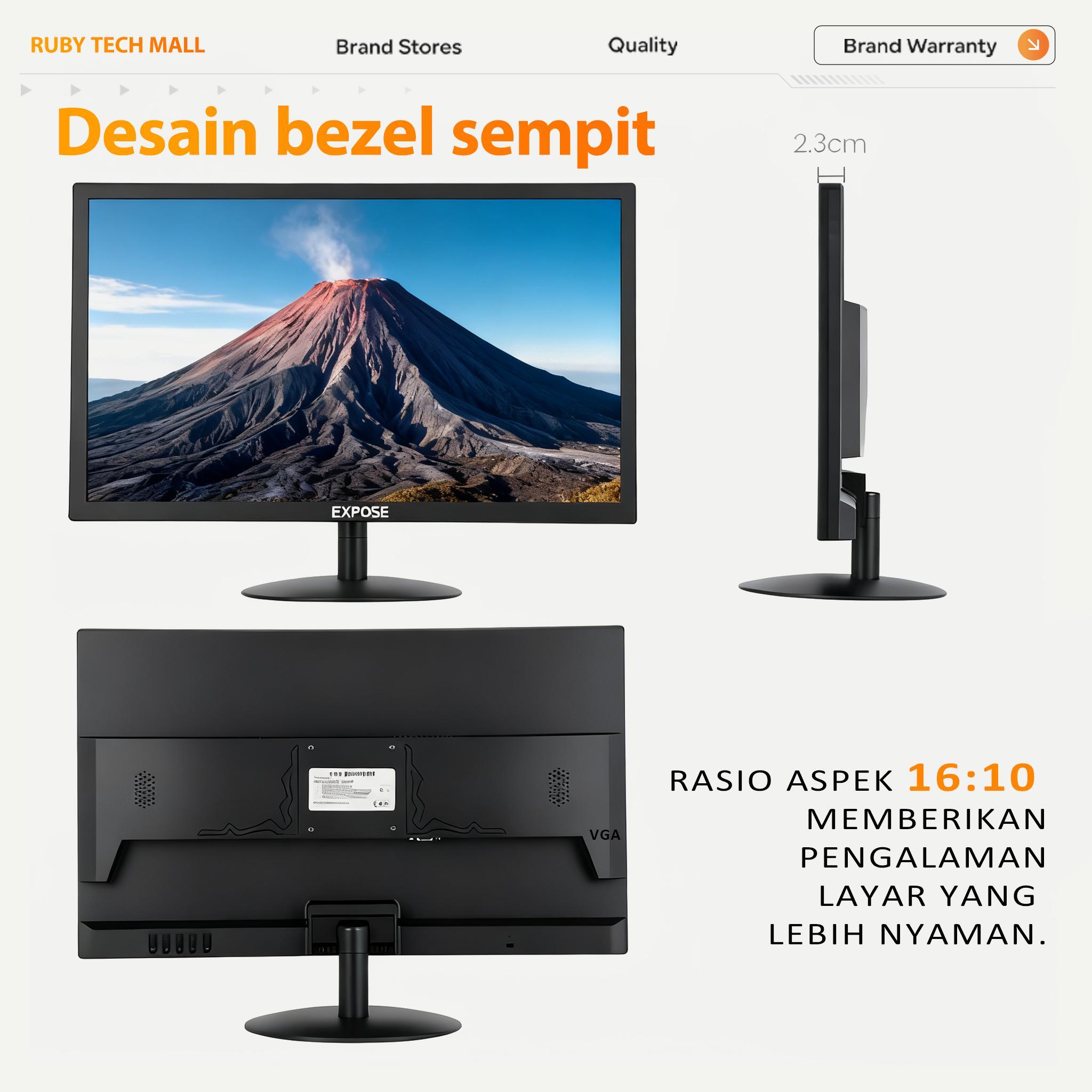 Expose Gaming/Office Monitor A19i 2026 Flat IPS FHD 1080P 60HZ Free HDMI+VGA Garansi 3 tahun Expose Gaming/Office Monitor A19i 2026 Flat IPS FHD 1080P 60HZ Free HDMI+VGA Garansi 3 tahun