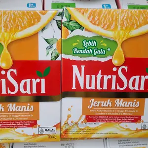 Nutrisari Jeruk Manis Box 250gr Lebih Rendah Gula 100% AKG Vitamin C Tambah Vitamin D Sumber C & 2 Mineral Halal