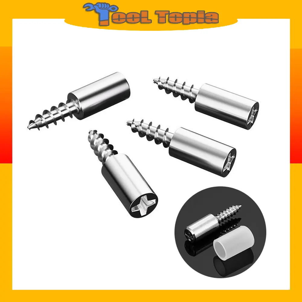 ToolTopia | Woodworker's Pallet Nails 10-Pack - Stainless Steel Screws with Bonus Grommet Caps