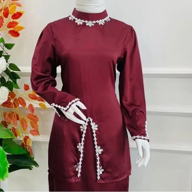 One set baju kurung melayu pakaian adat melayu baju melayu kekinian baju kondangan/pesta Setelan 7
