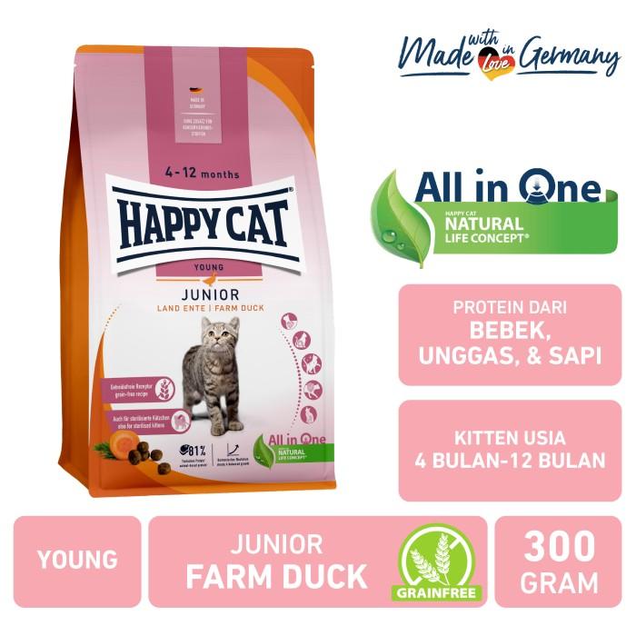 Gambar Happy Cat Young Makanan Anak Kucing Junior Farm Duck 300gr | Grainfree dari Happy Dog Happy Cat Indonesia Kota Administrasi Jakarta Utara Tokopedia