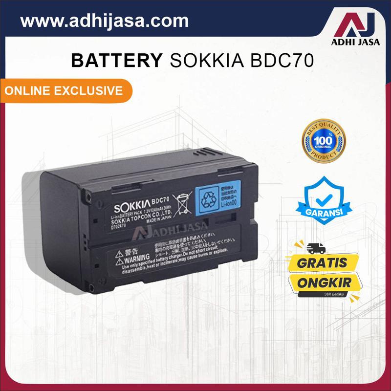 Battery Topcon Sokkia BDC-70 Baterai BDC70 0