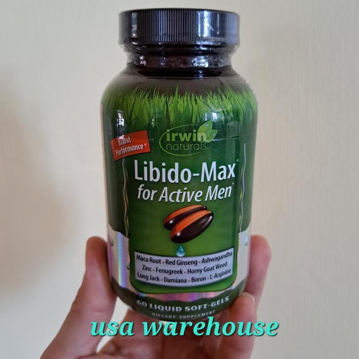 IRWIN NATURALS LIBIDO MAX FOR ACTIVE MEN 60 CAPSULES BOOST PERFORMANCE