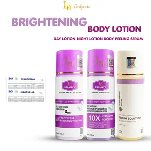 [ISI 3 Pcs] Lotion 10x Dosting Kelupas Paket HB Whitening Siang Malam + Body Peeling Serum BPOM