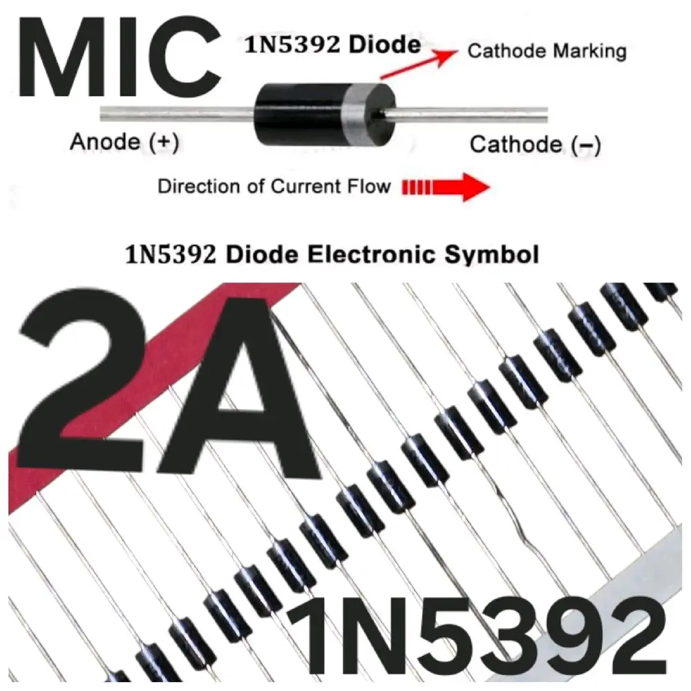 dioda 2a 100v 1N5392 dioda silicon 2 ampere