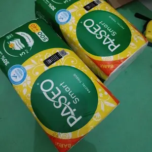 (Paket 5 Pcs) PASEO 540 Helai Smart Tisu Wajah 3 Ply 540 Helai Lembut Aman untuk Kulit Sensitif Membersihkan Kotoran Minyak & Sel Kulit Mati Praktis dan Hemat 540 Helai 3 Ply Sheet 180 Sheet ( Paket 5 Pcs- Paket 4Pcs )